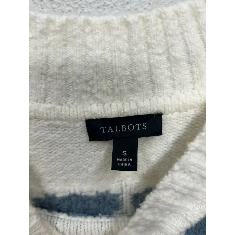 Talbots Wool Blend Sweater Women's Size Small Fair Isle Zig Zag Chevron Ski Soft